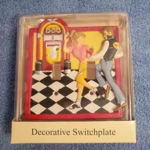 Jitterbug Swing Dance Jukebox Double Switchplate NWT